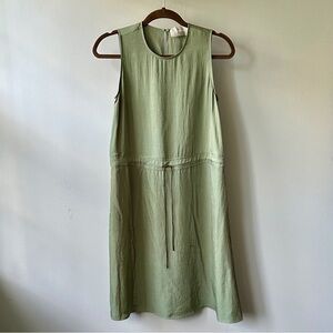 Everlane Green Drawstring Sleeveless Dress - 0